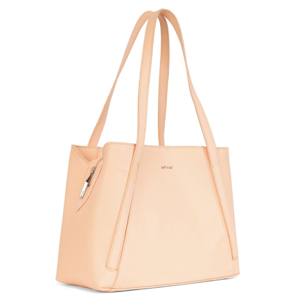 Matt & Nat “ZOEY”  Peachy-Cream Tote Bag with Structured Shape/Shoulder Straps